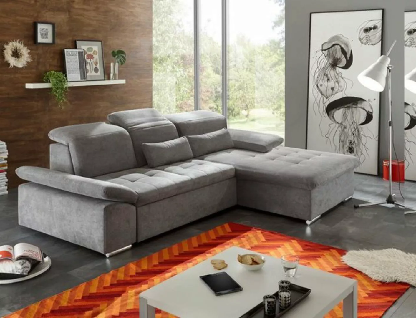 ED EXCITING DESIGN Ecksofa, Wayne Ecksofa 276x188 cm Couch Eckcouch Sofa Du günstig online kaufen