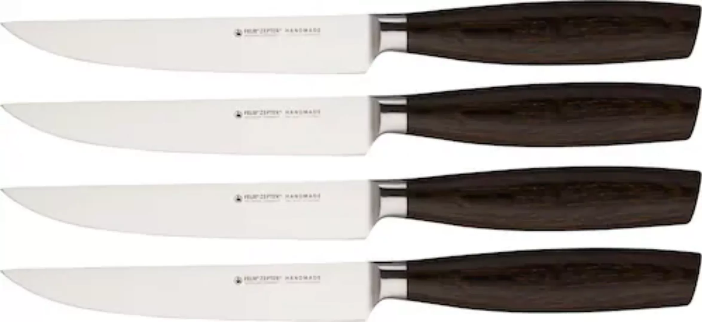 Felix Solingen Steakmesser, (Set, 4 tlg.), Chrom-Molybdän-Vanadium-Stahl, G günstig online kaufen