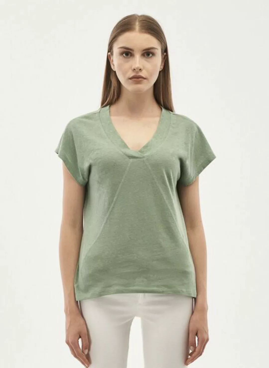 T-shirt Aus Leinen Bio-baumwolle Mix günstig online kaufen