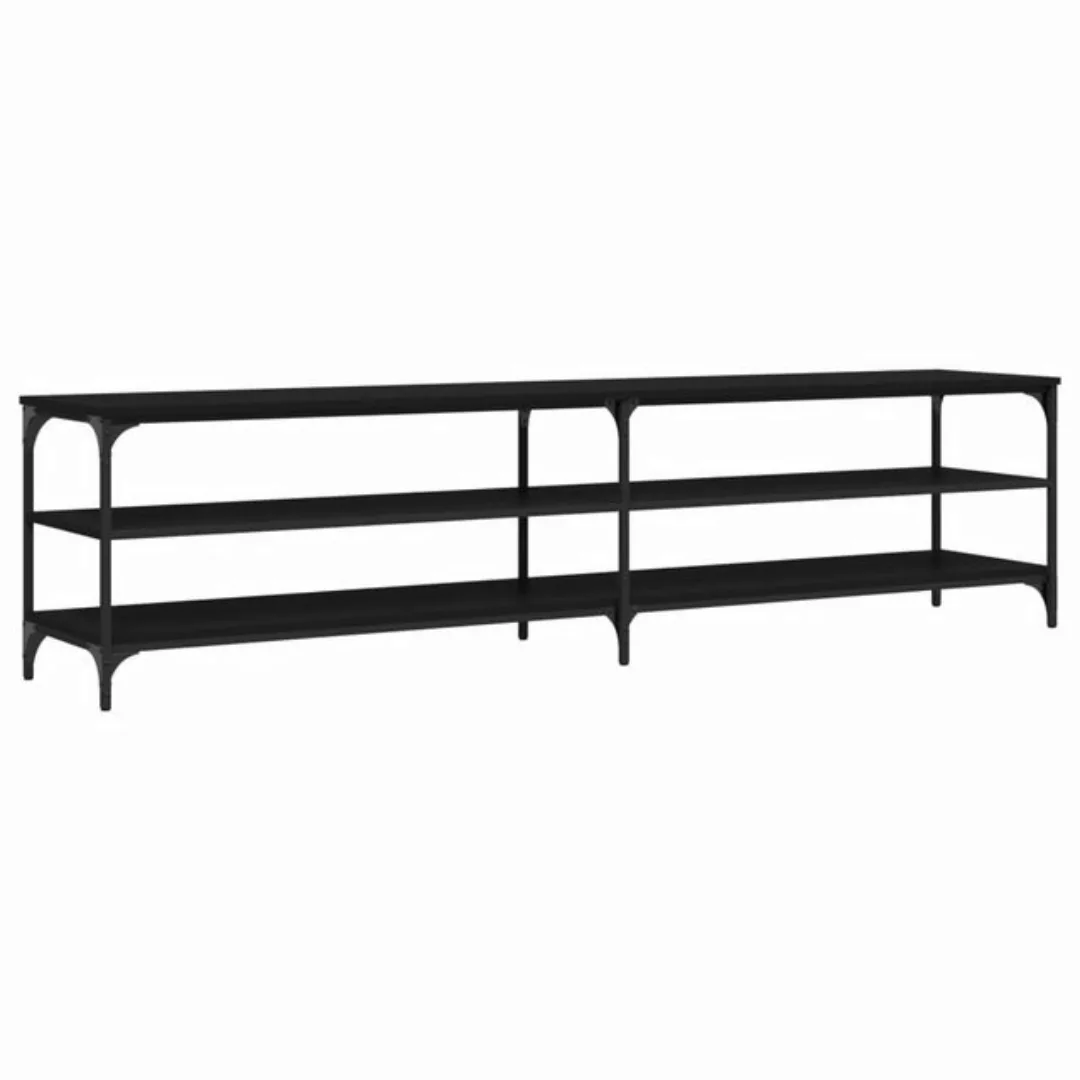 furnicato TV-Schrank Schwarz 200x30x50 cm Holzwerkstoff und Metall günstig online kaufen