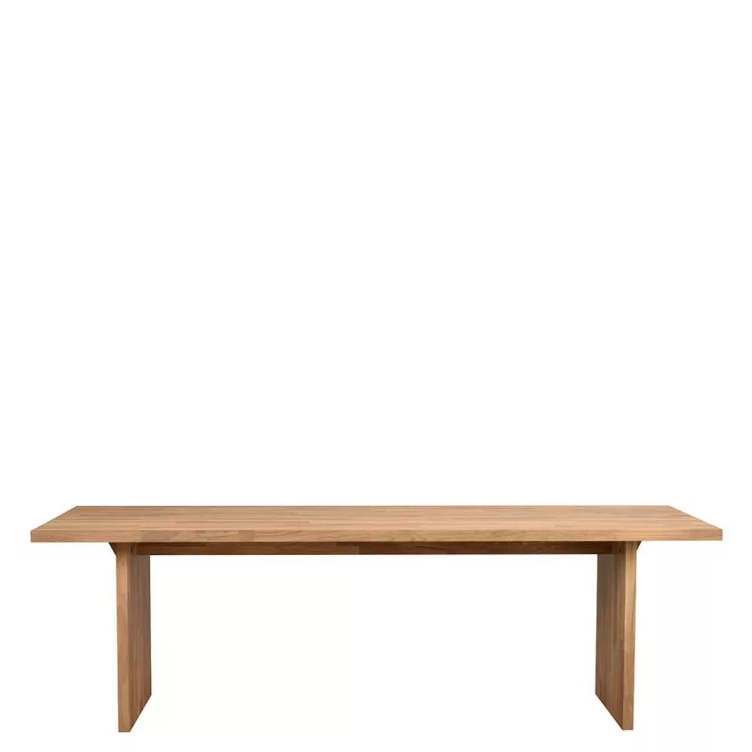 Skandi Esszimmer Tisch aus Eiche Massivholz geölt 240 cm breit günstig online kaufen