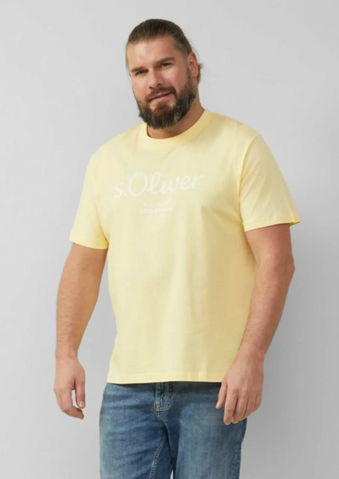 s.Oliver T-Shirt mit Label-Print günstig online kaufen