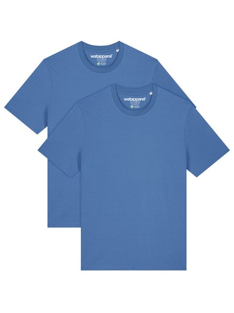 wat? Apparel T-Shirt 2er Multipack Bio Basic T-Shirt Bright Blue günstig online kaufen