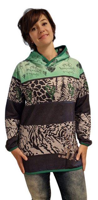 Gio Milano Hoodie G29-1124, Gio Milano Hoodie Animal mit Kapuze innen anger günstig online kaufen