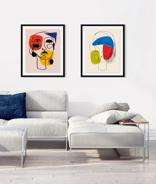 queence Bild »Claudia«, Abstrakt-Kunst-Figuren-Gesicht, (1 St.), HD Premium günstig online kaufen