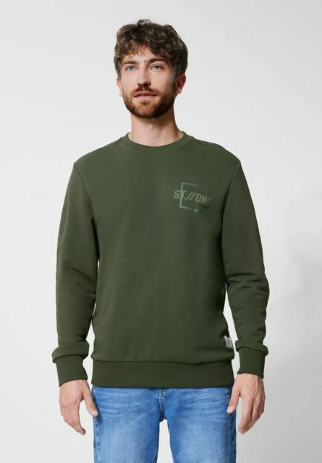 STREET ONE MEN Sweatshirt, mit Wording-Print günstig online kaufen