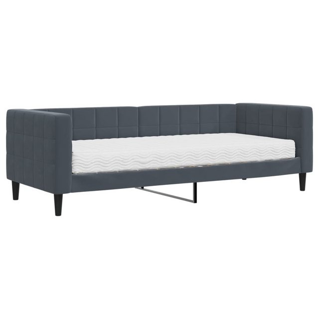 vidaXL Bett Tagesbett mit Matratze Dunkelgrau 80x200 cm Samt günstig online kaufen