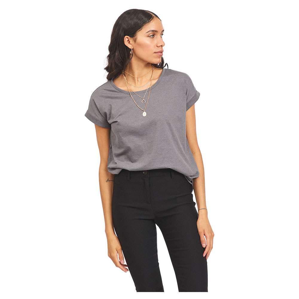 Vila Dreamers Kurzarm T-shirt 2XL Medium Grey Melange günstig online kaufen