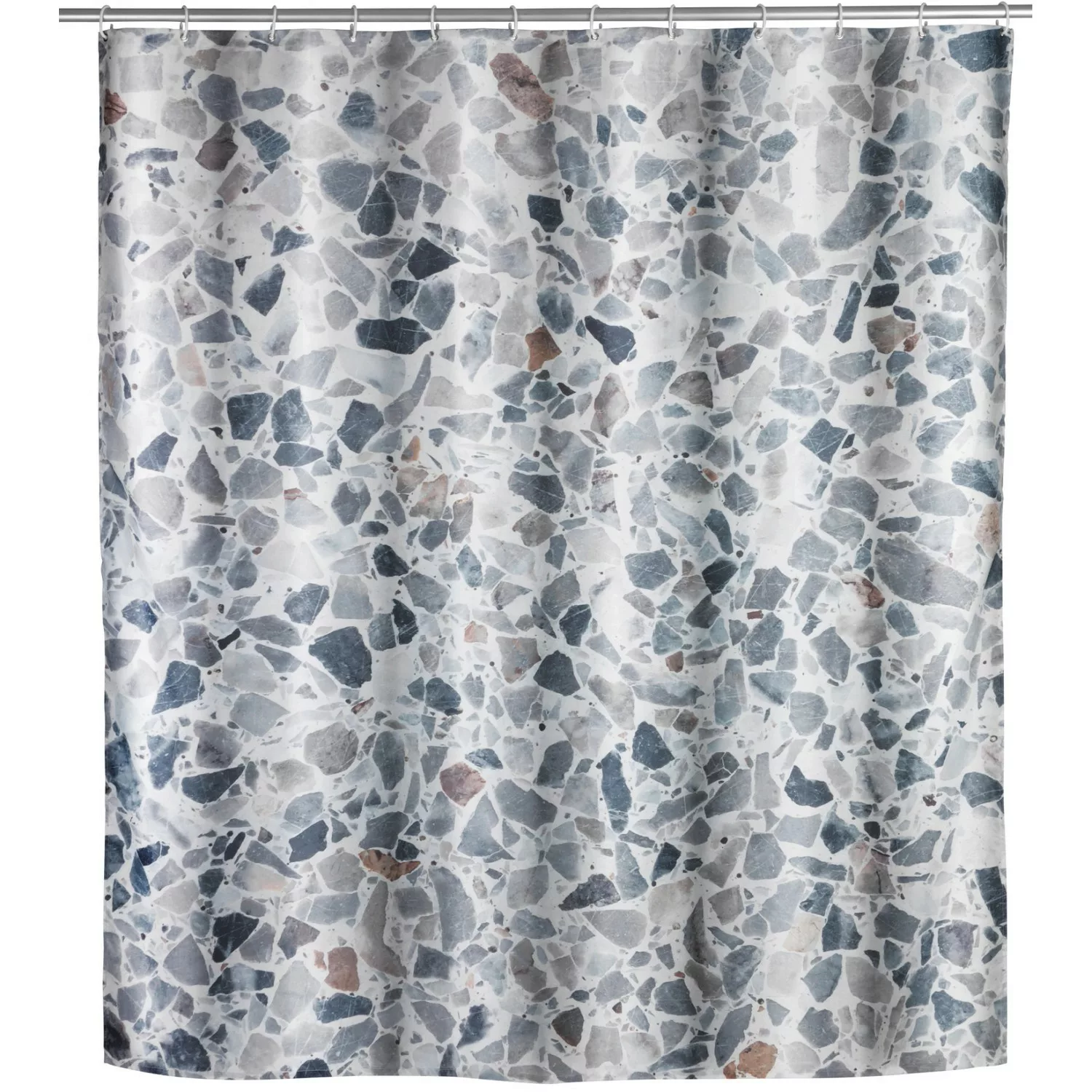 WENKO Duschvorhang Terrazzo, Textil (Polyester), 180 x 200 cm, waschbar meh günstig online kaufen