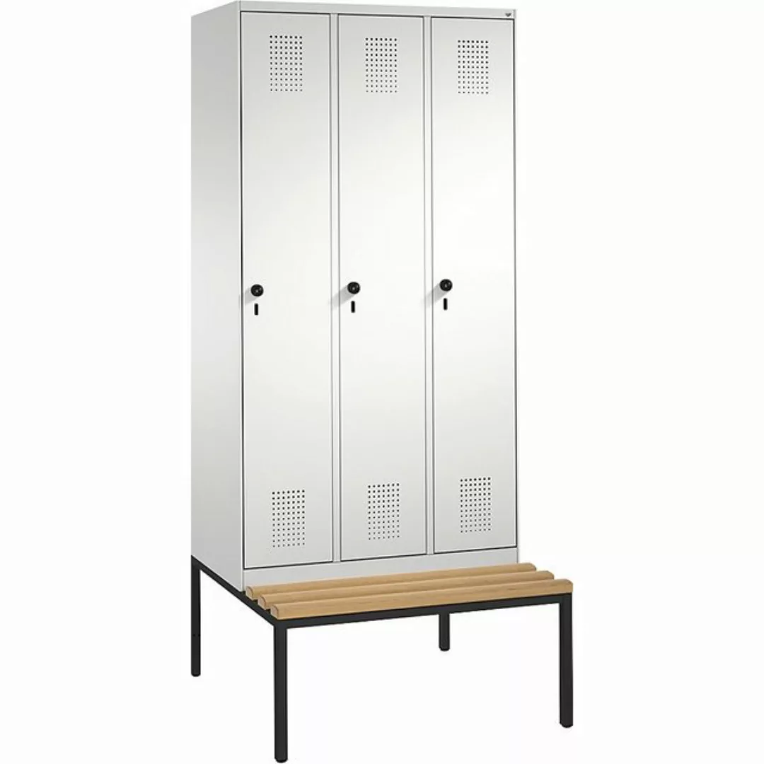 C+P Garderobenschrank Breite: 900 mm x Tiefe: 815 mm x Höhe: 2090 mm lichtg günstig online kaufen