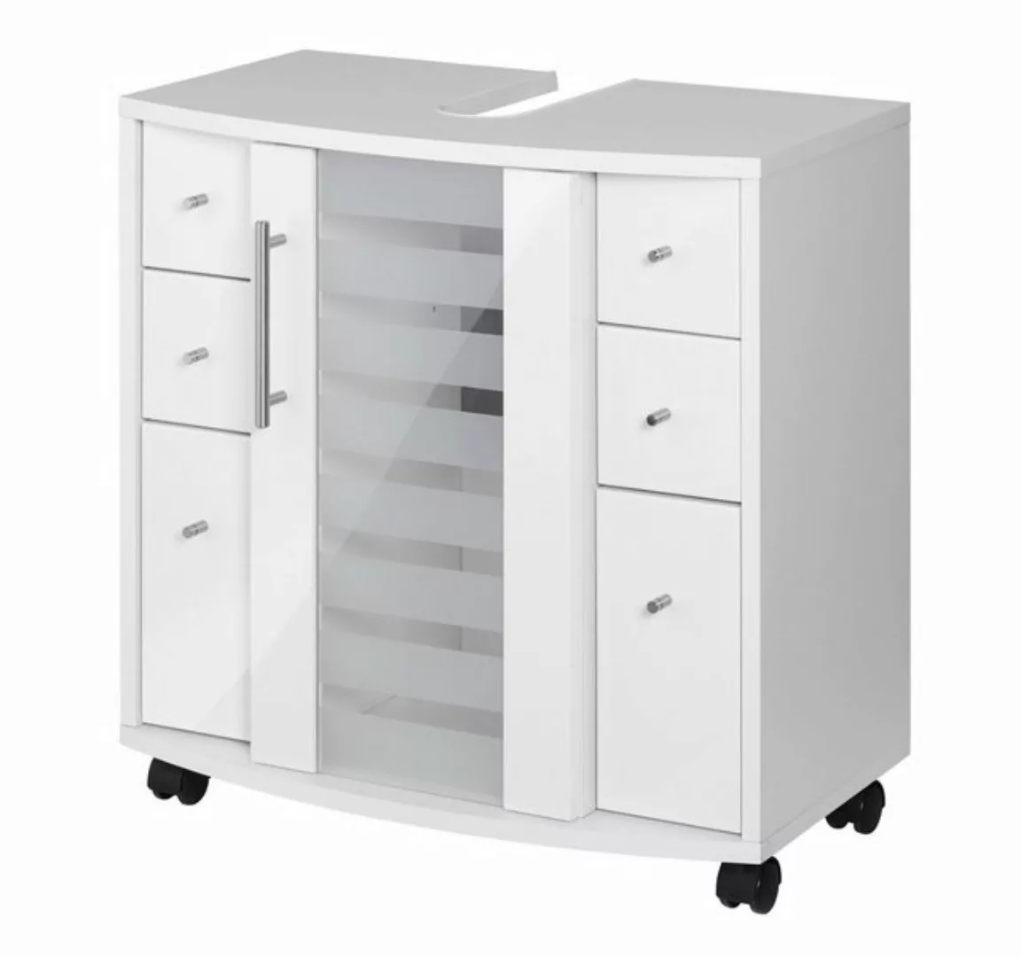 welltime Waschbeckenunterschrank Jaca Breite 60 cm, mit hochglänzenden Fron günstig online kaufen