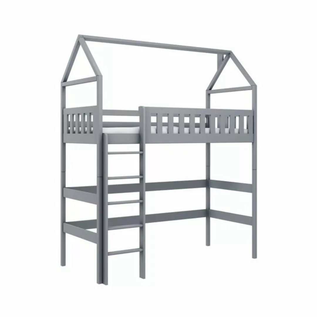 Horten Hausbett Hochbett Stuttgart - Hohes Hausbett für Kinder (Spar-Set) günstig online kaufen