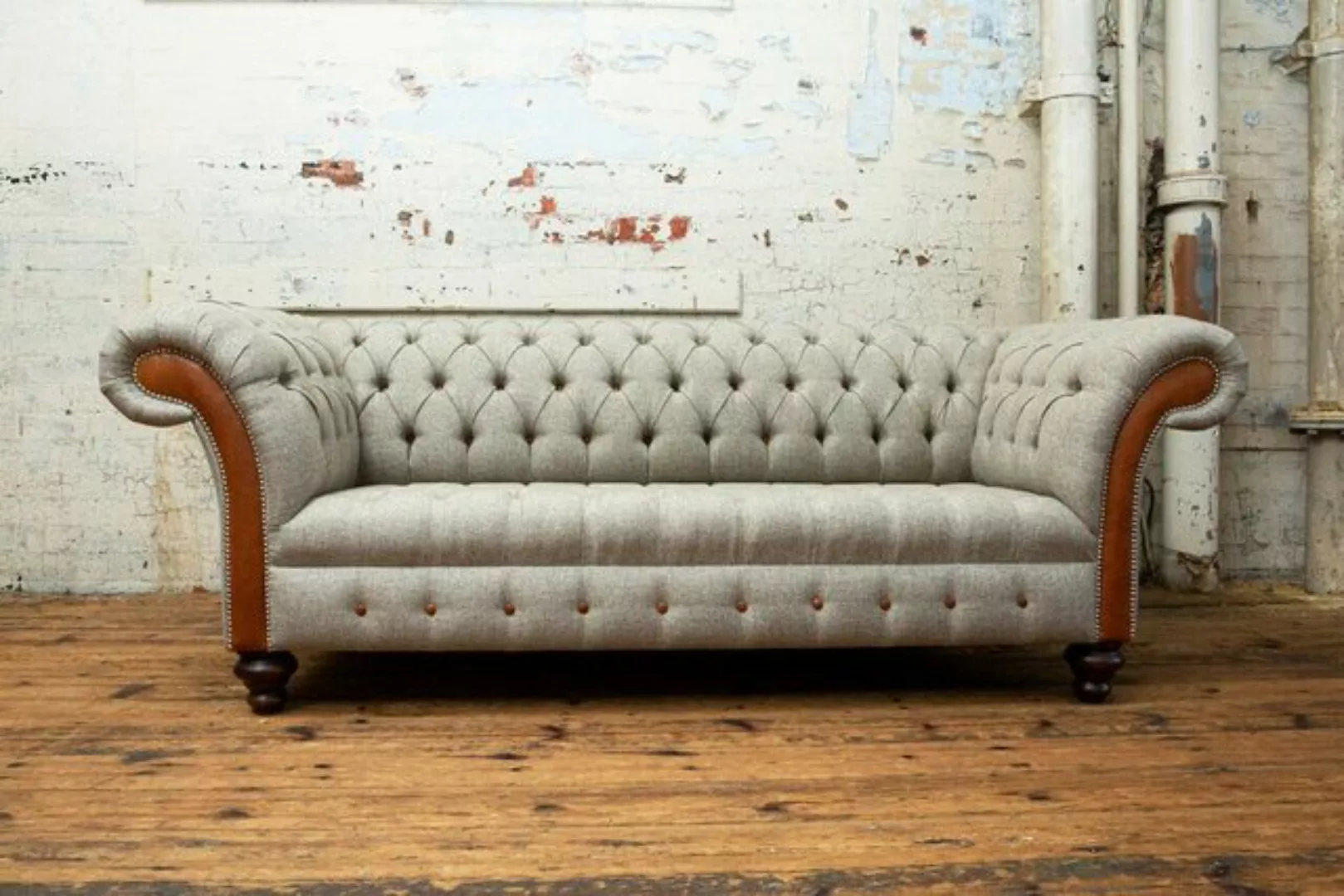 JVmoebel Chesterfield-Sofa Dreisitzer Couch Polster Design Sofa Moderne 3er günstig online kaufen