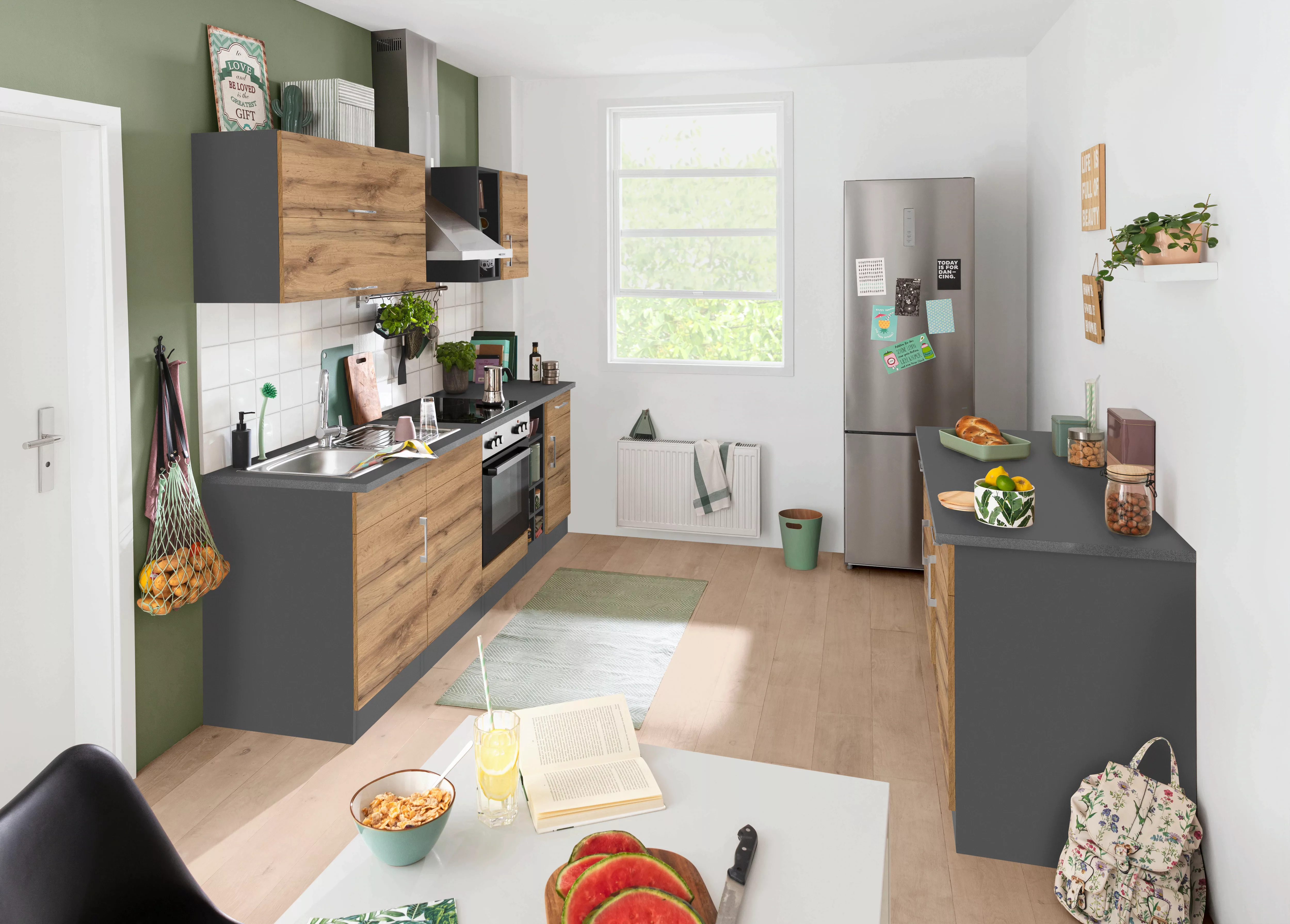 KOCHSTATION Küchenzeile "KS-Colmar", mit E-Geräten, Breite 240 cm günstig online kaufen
