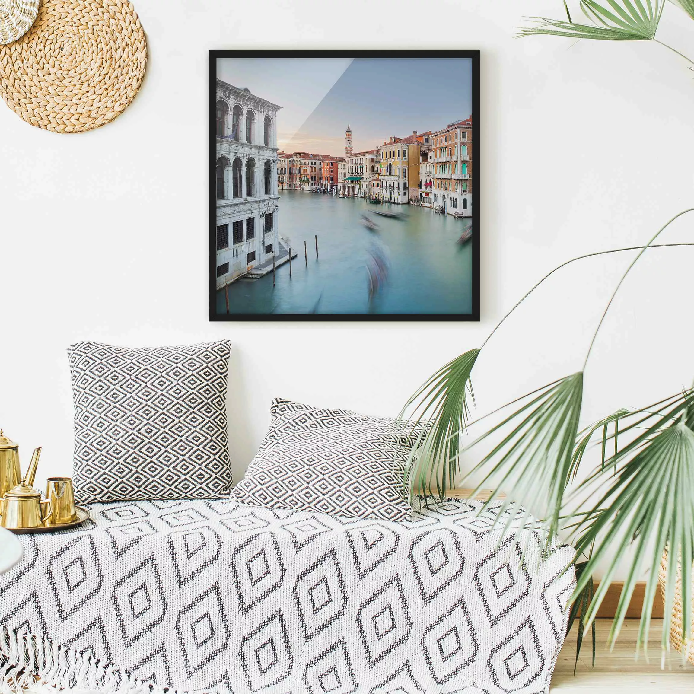 Bild mit Rahmen Architektur & Skyline - Quadrat Canale Grande Blick von der günstig online kaufen