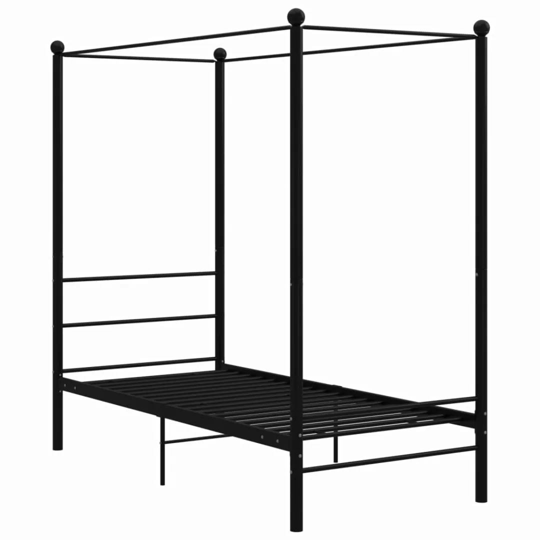 Himmelbett Schwarz Metall 90x200 Cm günstig online kaufen