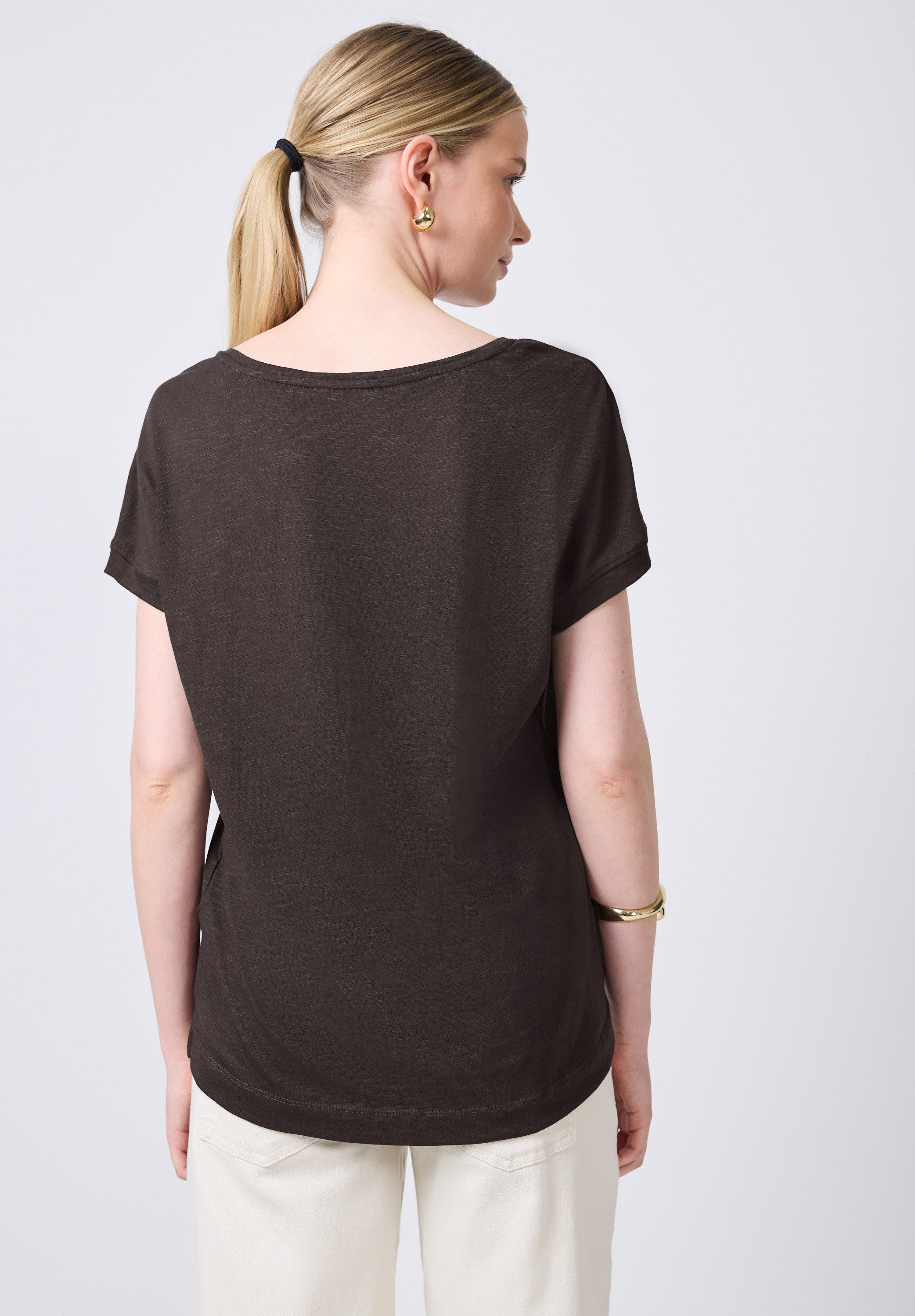 STREET ONE STUDIO V-Shirt, im soften Baumwoll-Mix günstig online kaufen