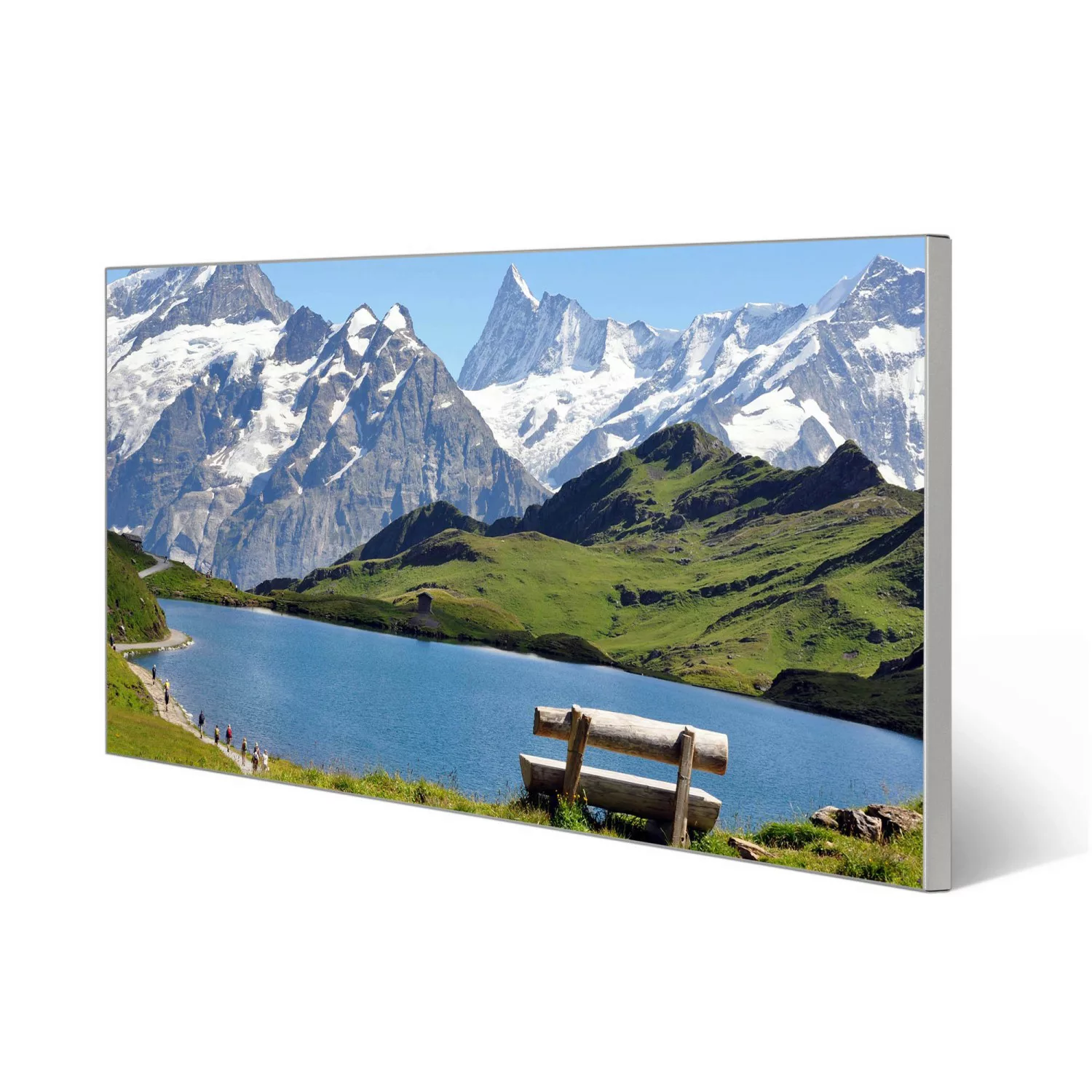 Banjado Magnettafel 78x37cm Magnetwand  Silber Aus Metall Magnetpinnwand Pi günstig online kaufen