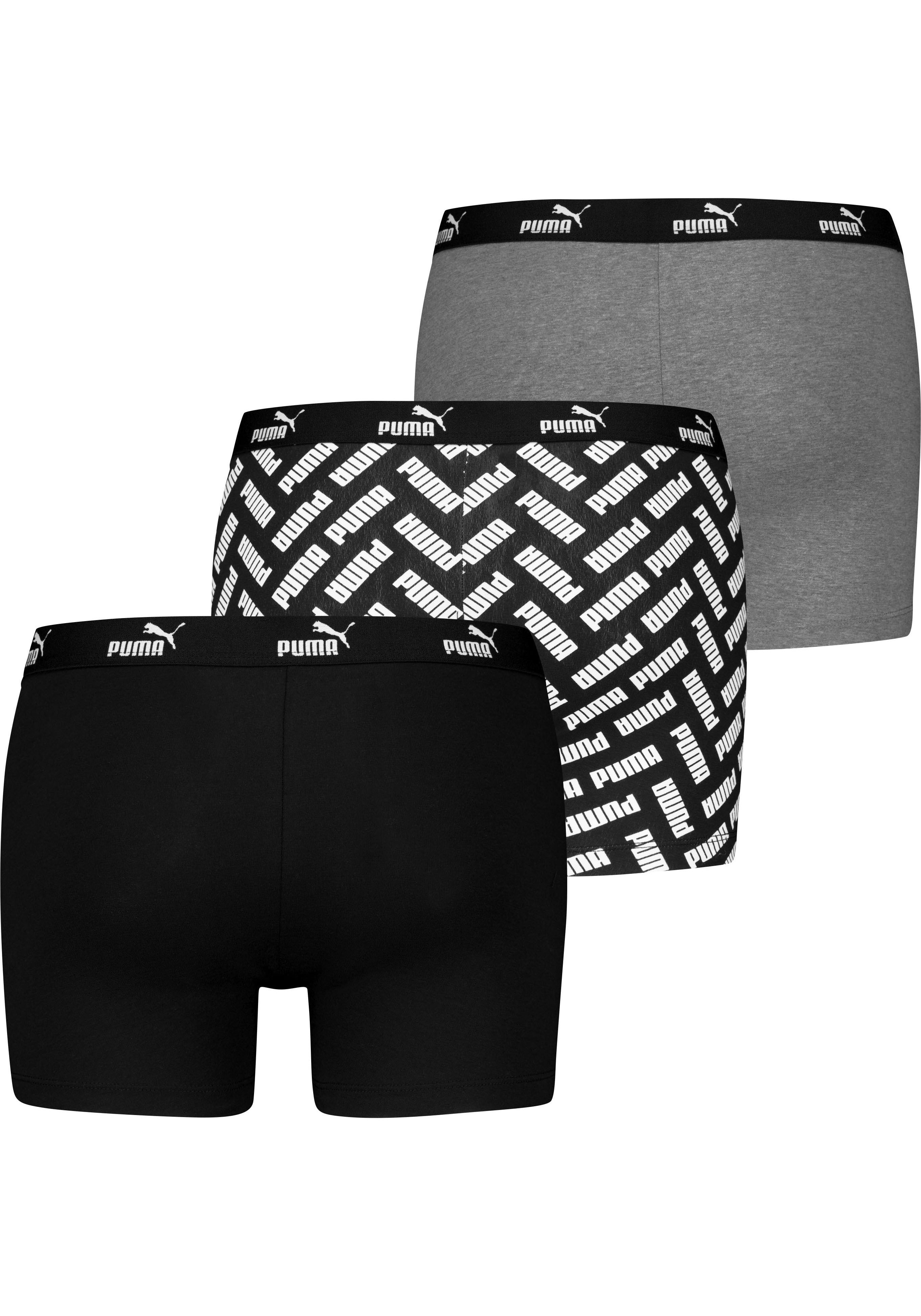 PUMA Boxer "MEN PROMO PRINT BOXER 3P", (3er Pack), mit elastischem Webbund günstig online kaufen