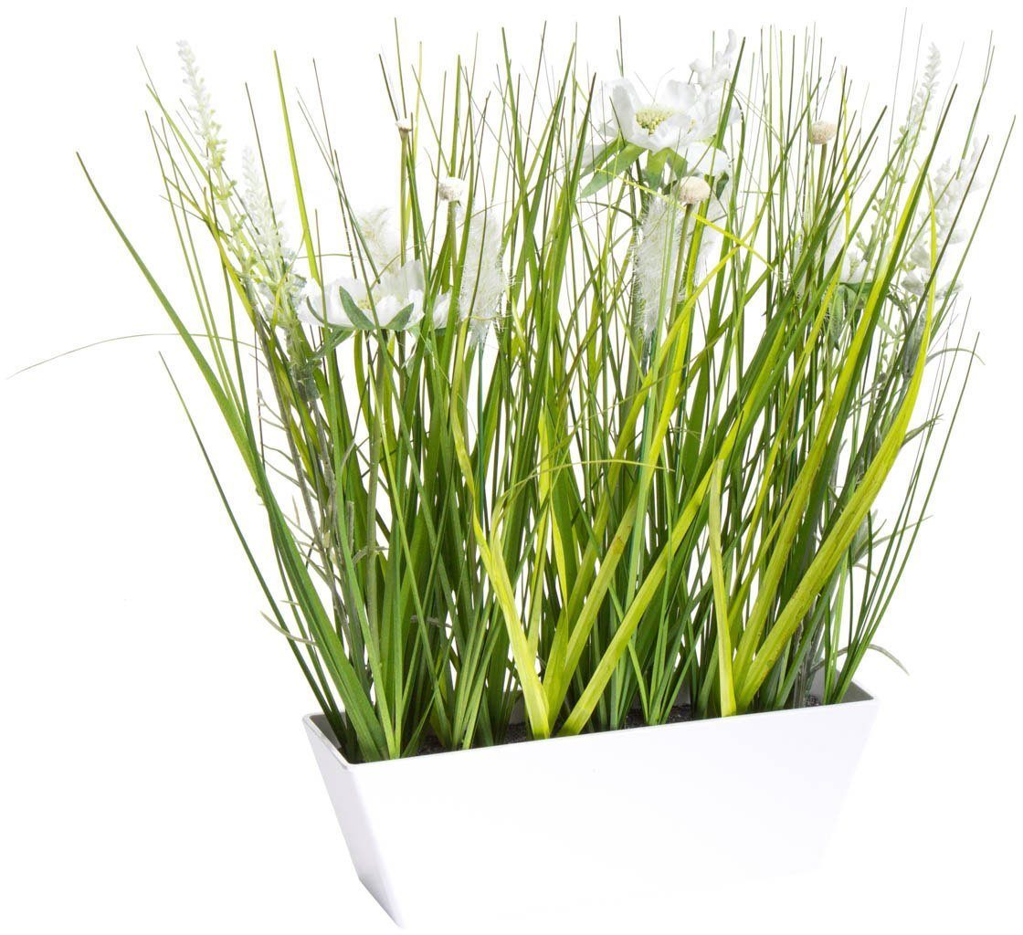 Kunstblume Wiesenblumen im Kunststofftopf Gras, Botanic-Haus, günstig online kaufen