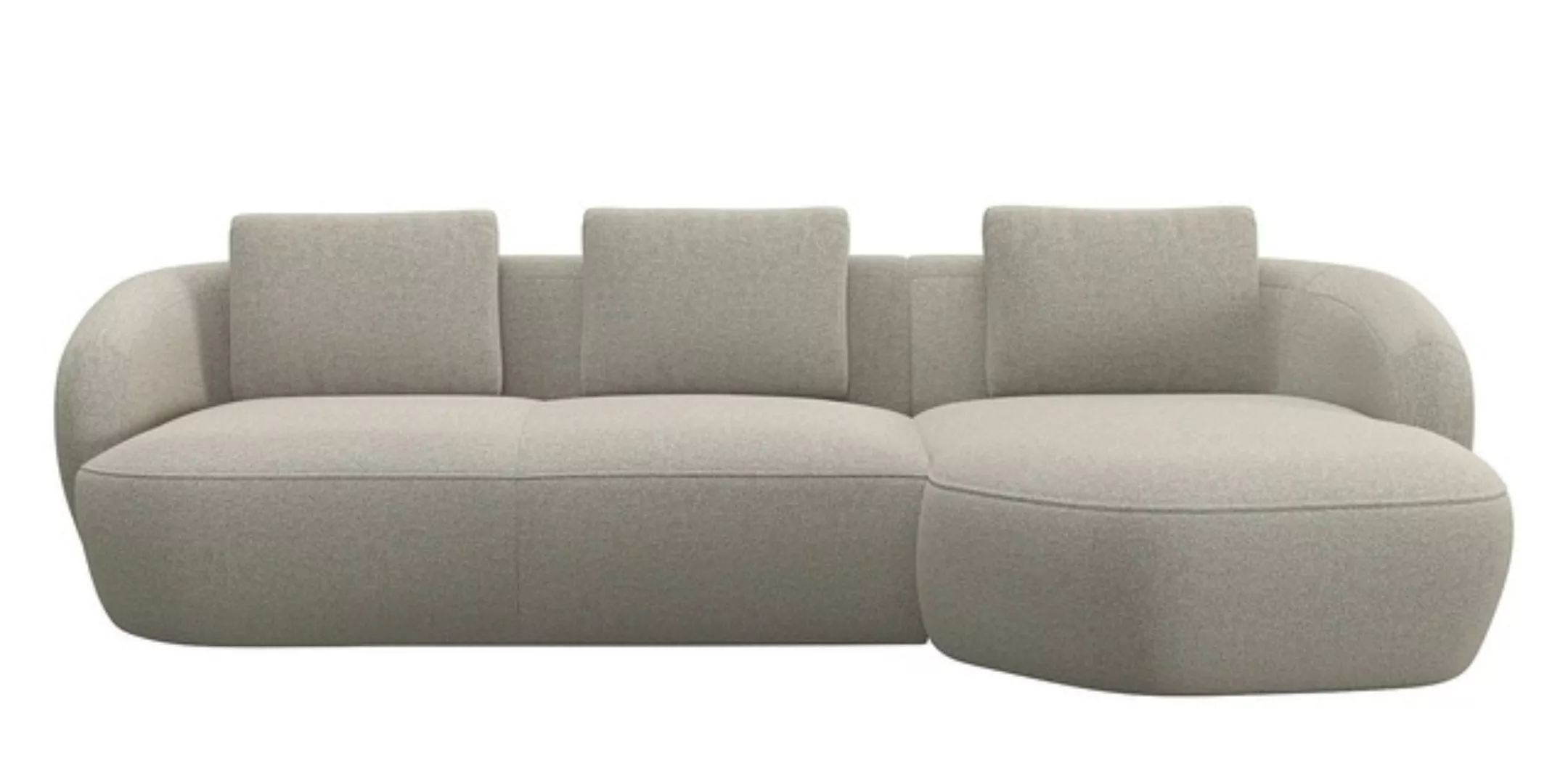 FLEXLUX Wohnlandschaft »Torino, rund, L-Form, Sofa-Ecke mit Recamiere, Long günstig online kaufen