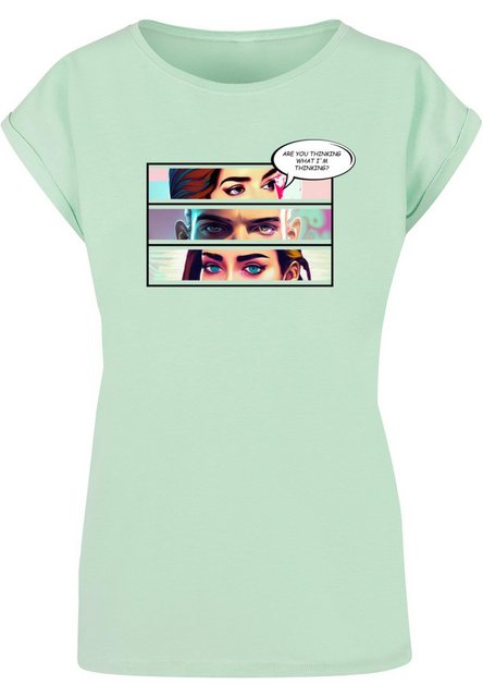 Merchcode T-Shirt Merchcode Damen Ladies Thinking Comic Extended Shoulder T günstig online kaufen