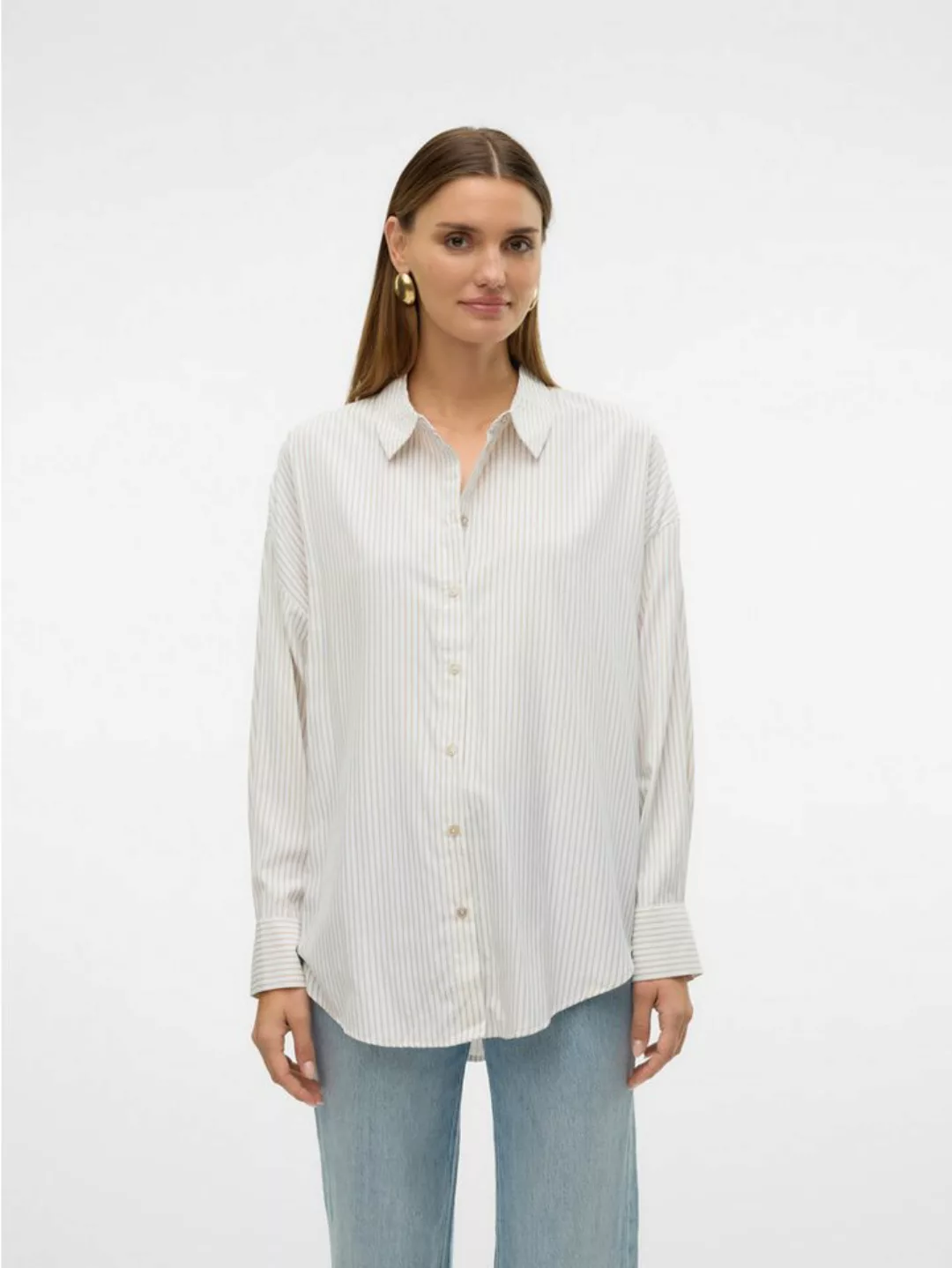 Vero Moda Langarmbluse VMNORA LS OVERSIZE SHIRT WVN GA NOOS günstig online kaufen