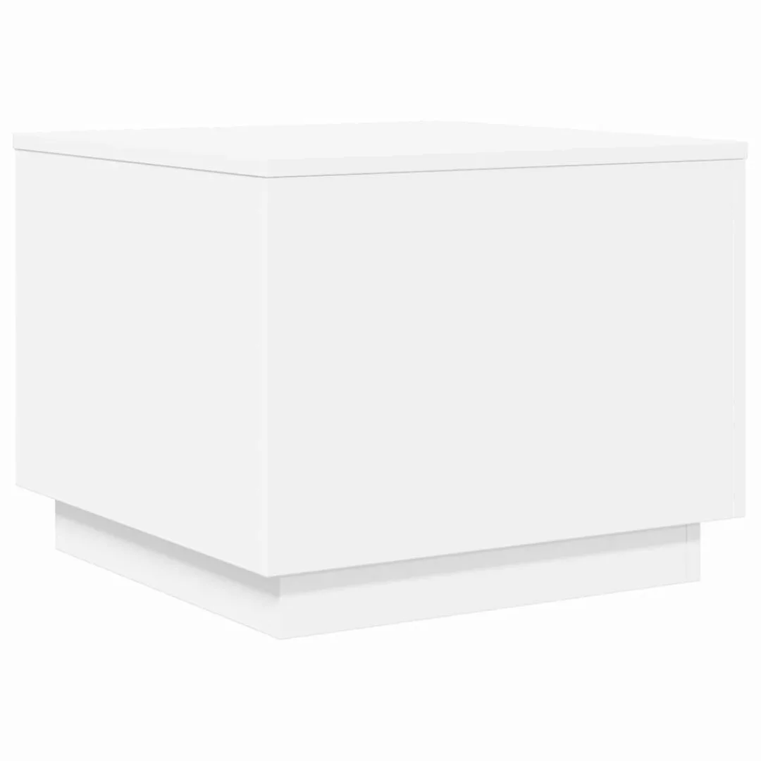 vidaXL Couchtisch Couchtisch mit LED-Leuchten Weiß günstig online kaufen