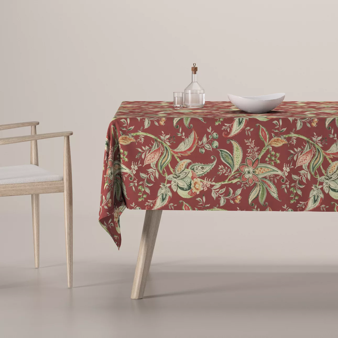 Rechteckige Tischdecke, rot, Gardenia (142-12) günstig online kaufen