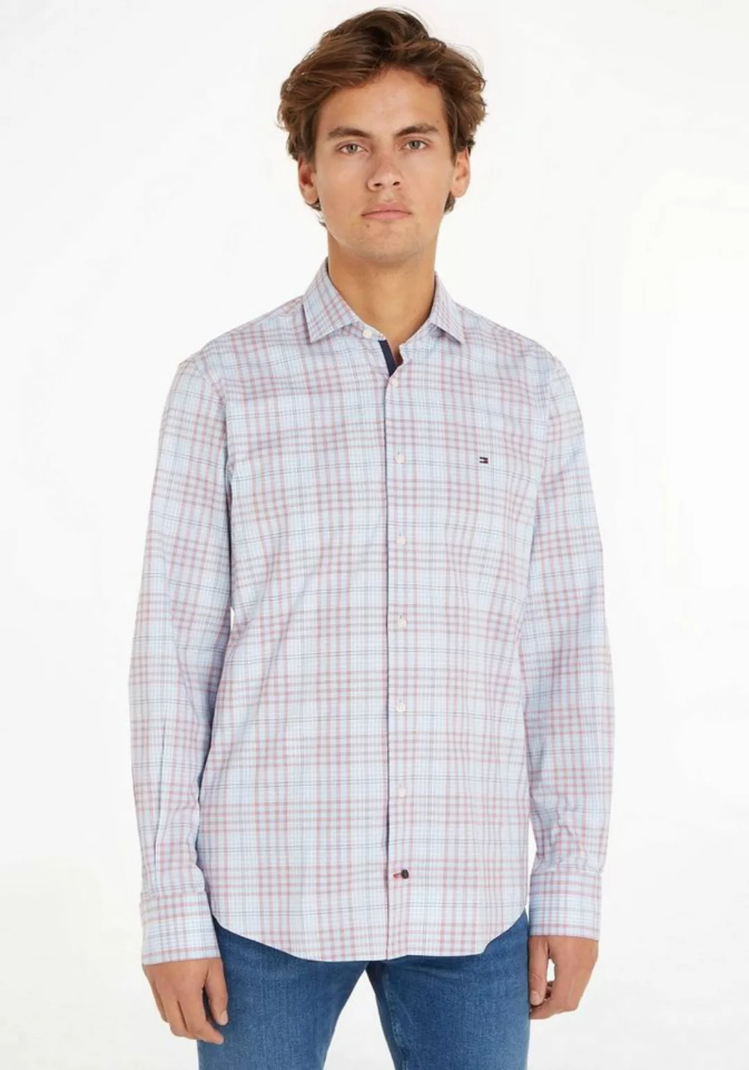 Tommy Hilfiger TAILORED Langarmhemd CL STRETCH GLEN CHECK SF SHIRT günstig online kaufen