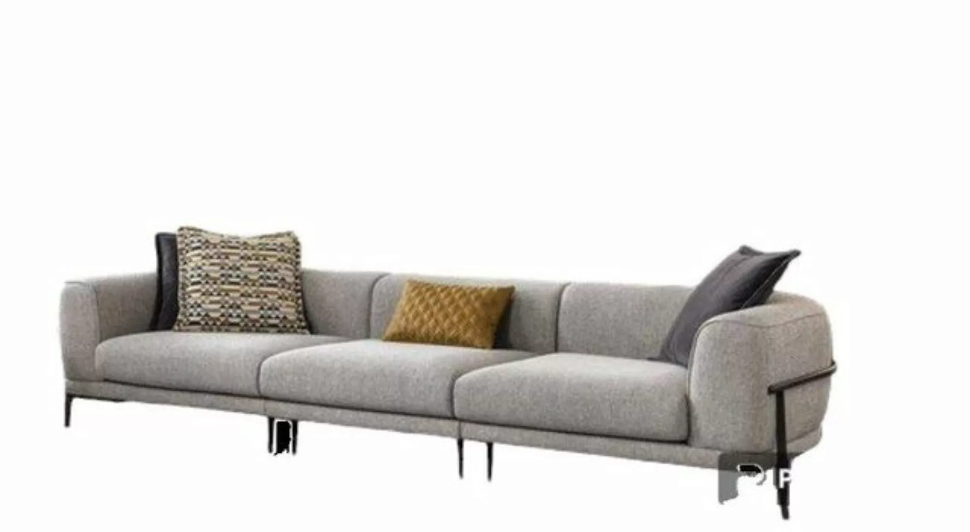 JVmoebel 3-Sitzer Dreisitzer Sofa 3 Sitzer Stoffsofa Sofas Modern Grau Stof günstig online kaufen