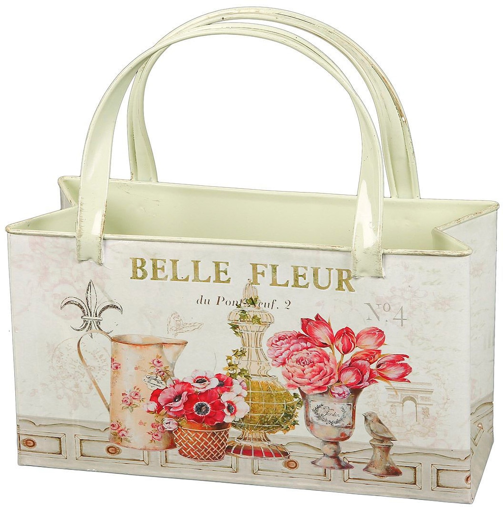 Ambiente Haus Übertopf "Fleur-Tasche aus Metall", (1 St.) günstig online kaufen