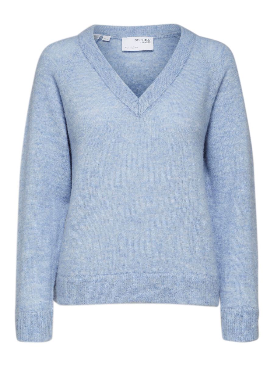 SELECTED V-ausschnitt Pullover Damen Blau günstig online kaufen