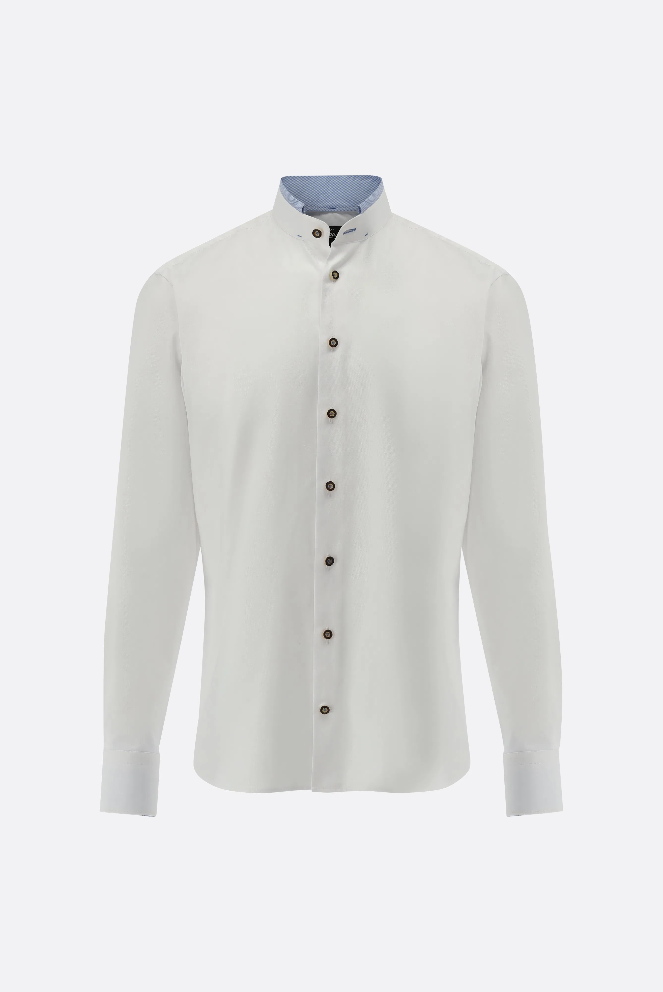 Oxford Trachtenhemd mit blau-karierten Farbdetails Tailor Fit günstig online kaufen