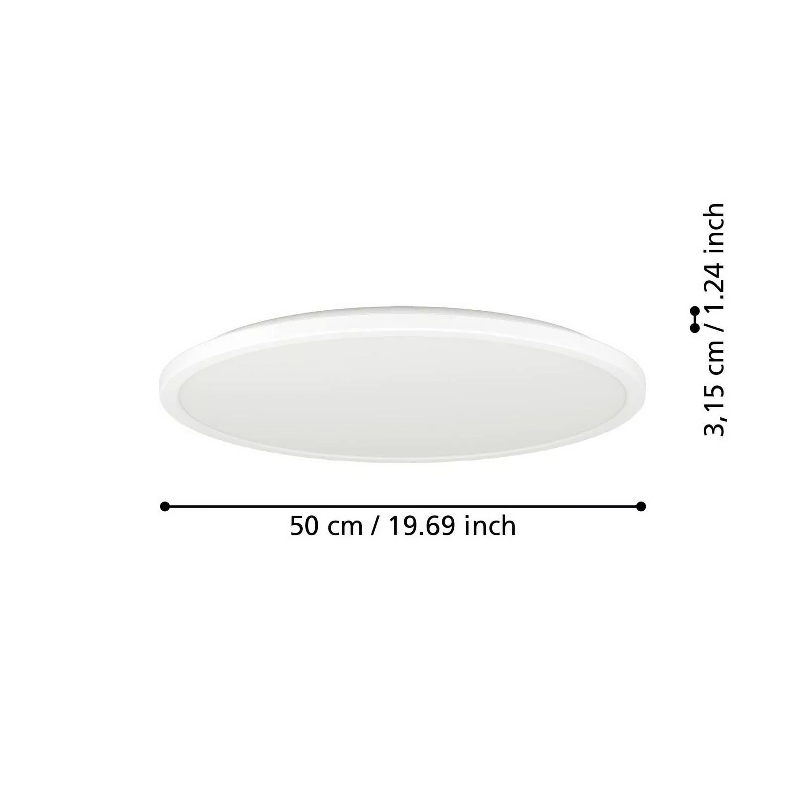 EGLO connect LED-Deckenlampe Rovito-Z, weiß, Ø 50 cm günstig online kaufen