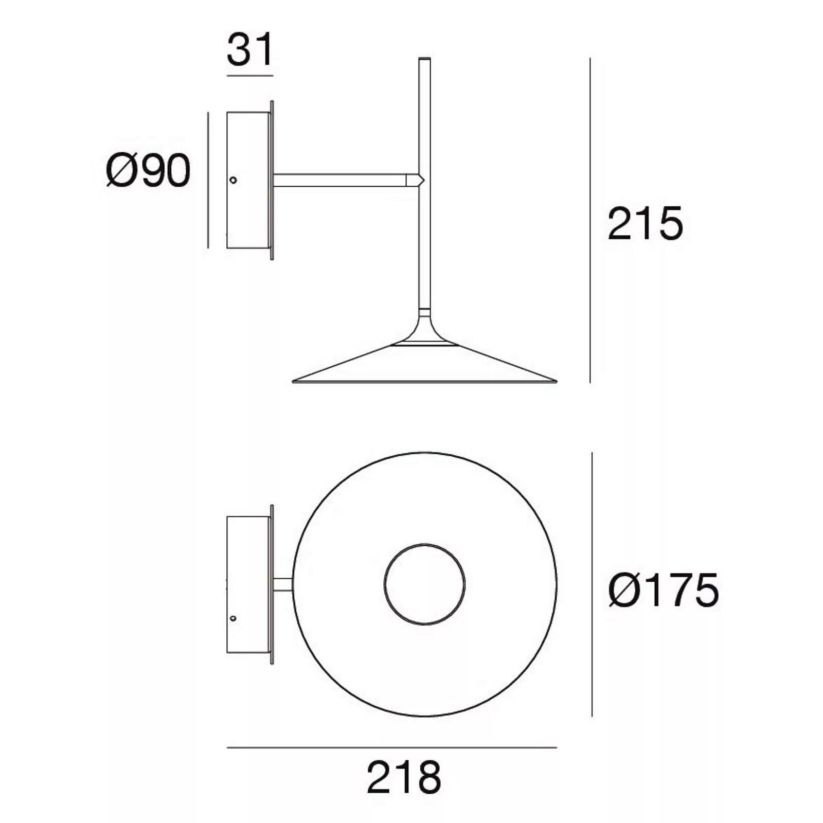 LED-Wandleuchte Poe Plus, weiß günstig online kaufen