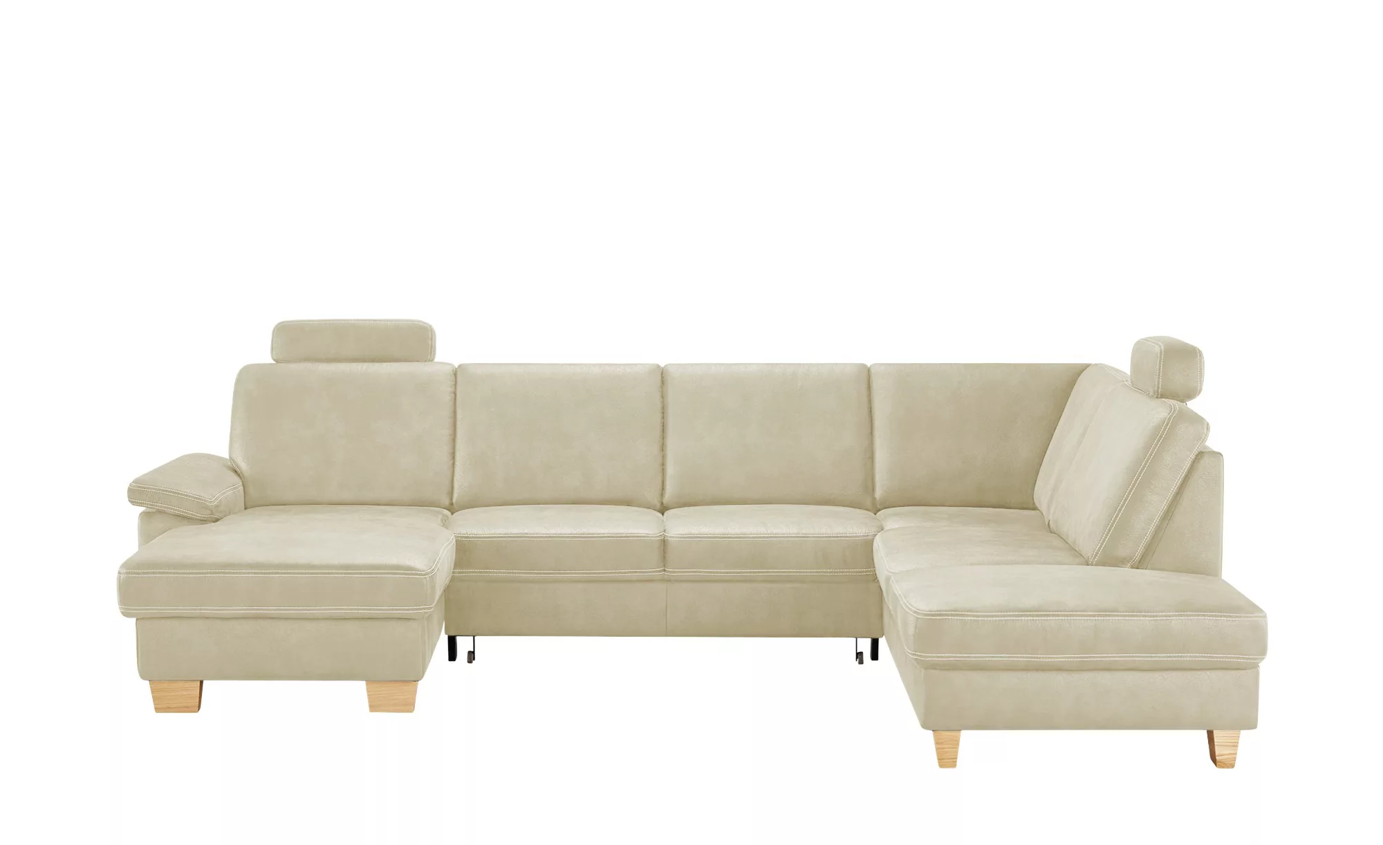 meinSofa Wohnlandschaft  Kunstleder Samu ¦ creme ¦ Maße (cm): B: 316 H: 90 günstig online kaufen