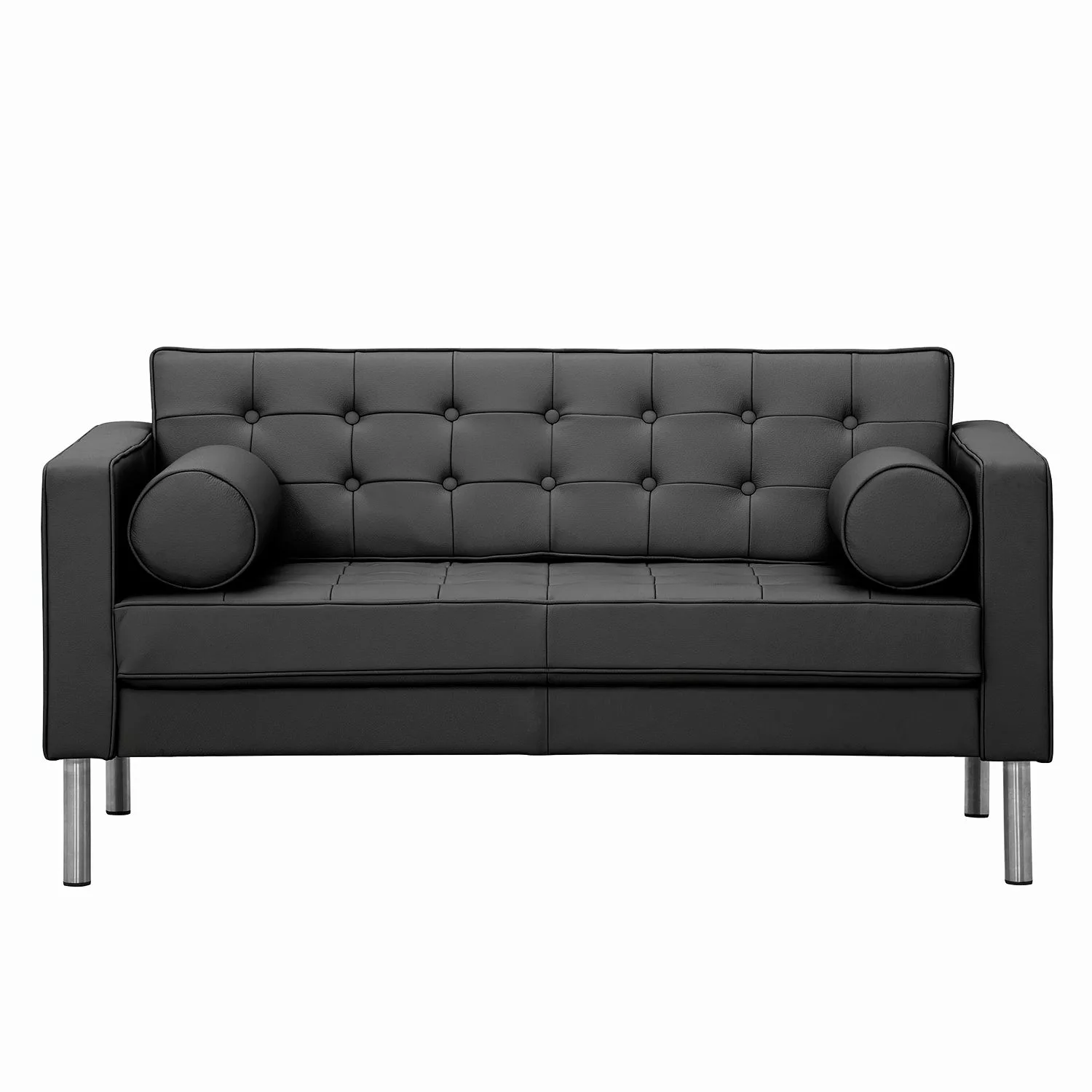 home24 Fredriks Sofa Chelsea 2-Sitzer Anthrazit Echtleder 146x71x85 cm (BxH günstig online kaufen