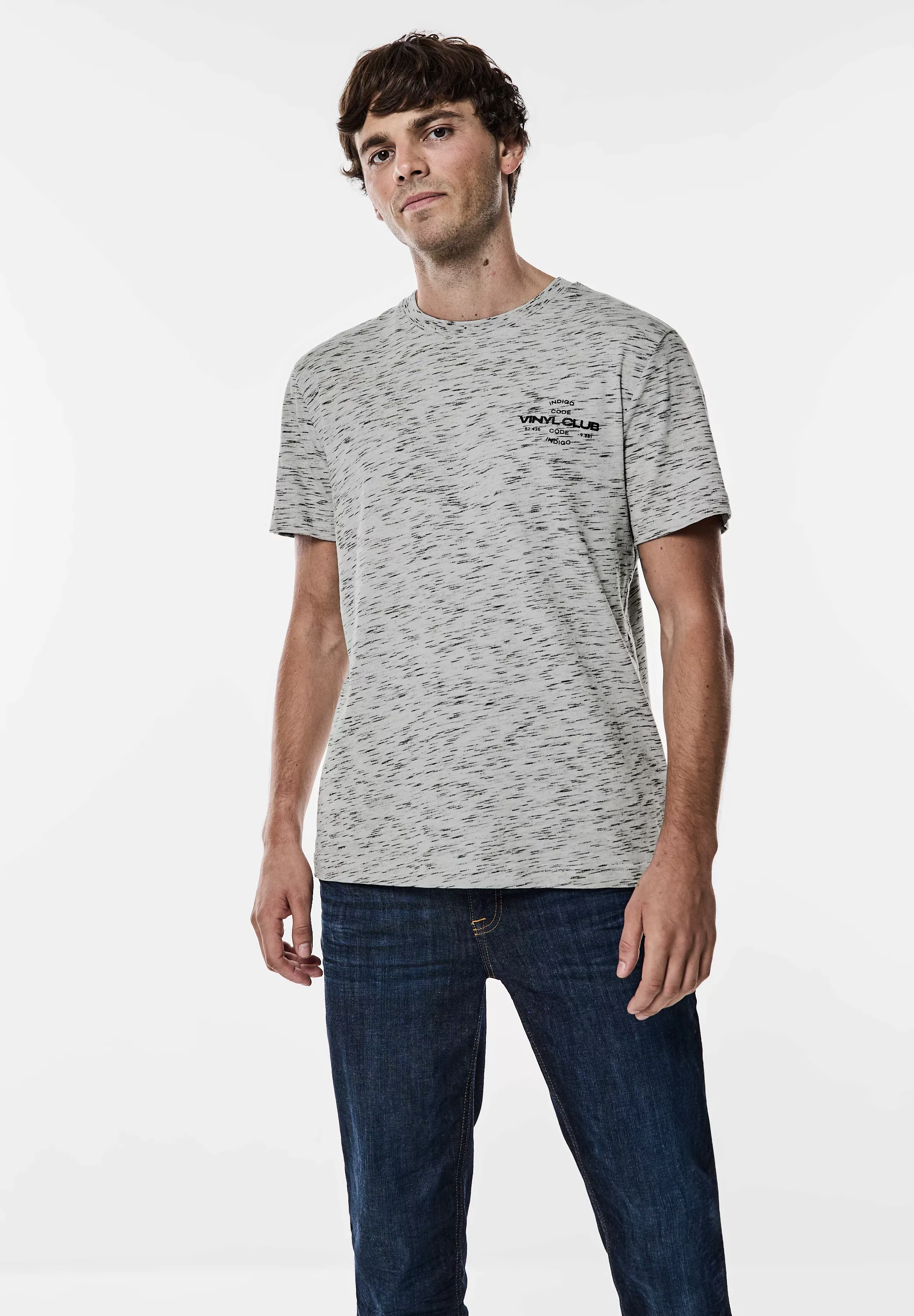 STREET ONE MEN T-Shirt, aus Baumwolle mit Stretchante günstig online kaufen