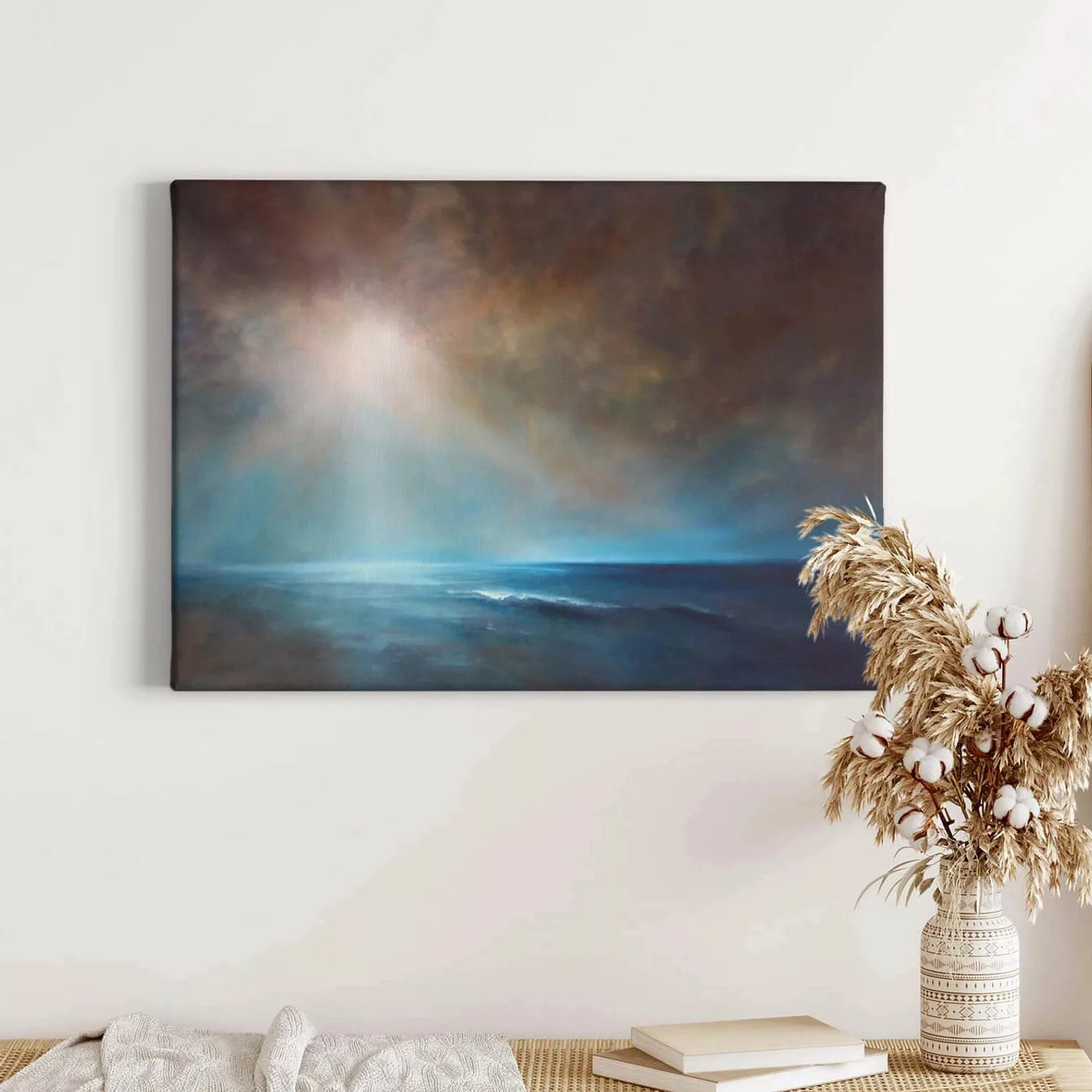 Bricoflor Gemälde Mit Meer Als Kunstdruck Auf Leinwand Maritimes Leinwandbi günstig online kaufen