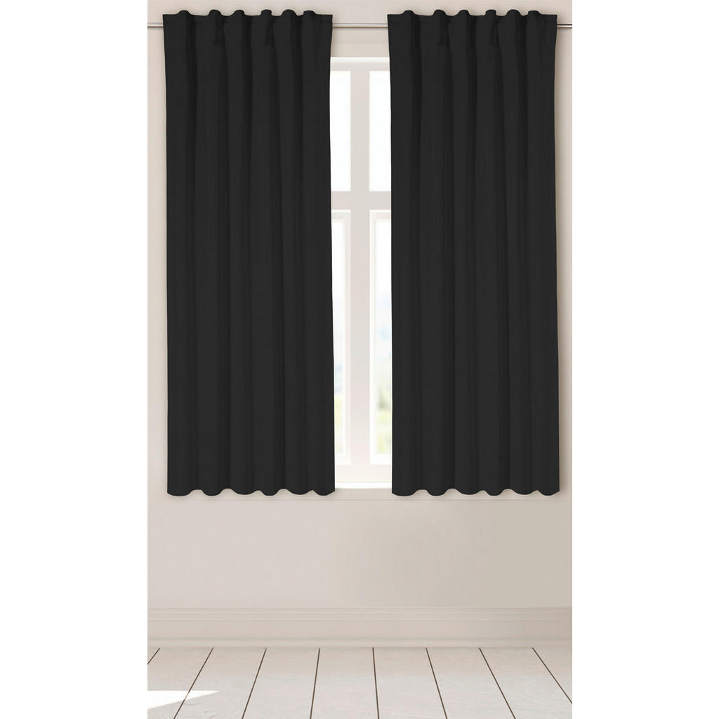 Thermovorhang Kiruna schwarz B/L: ca. 140x175 cm günstig online kaufen