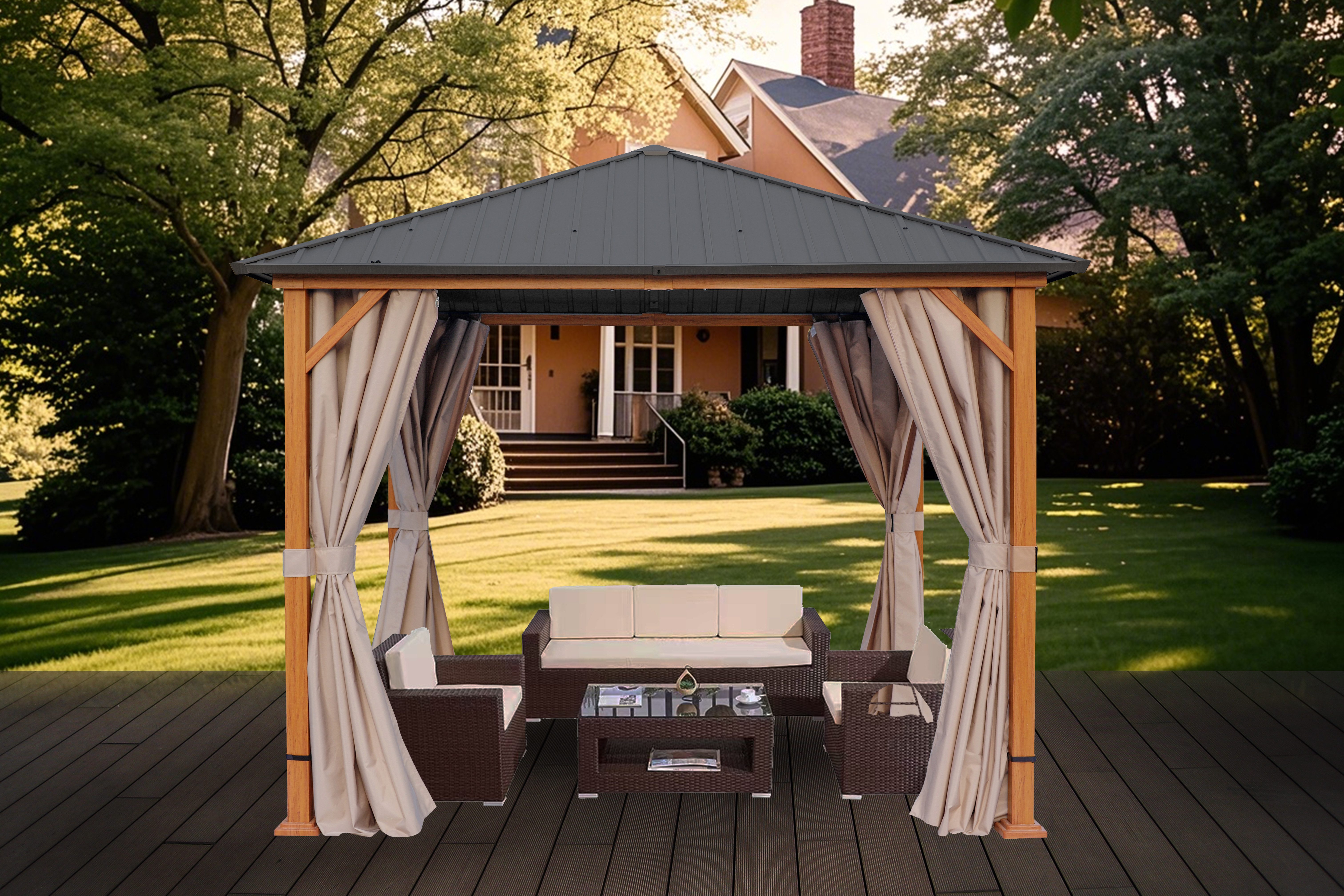 KONIFERA Pavillon Samos, BxT: 300x300 cm, günstig online kaufen