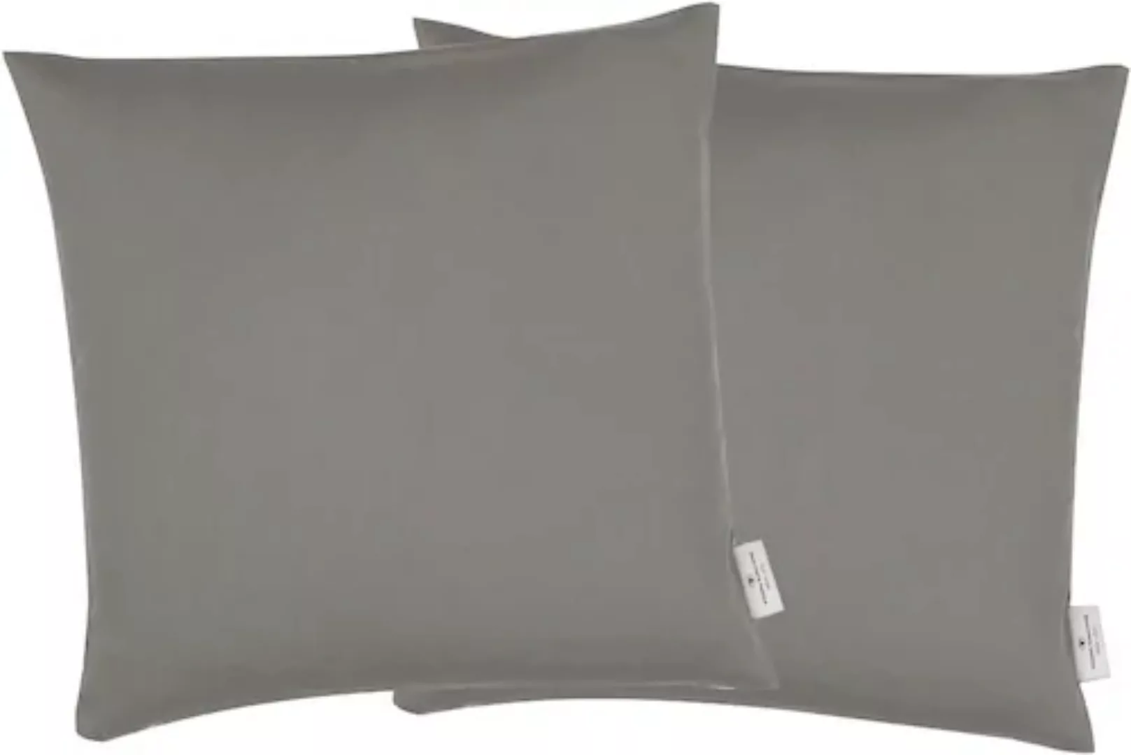 TOM TAILOR Kissenhülle mit Reißverschluss 40 x 40 cm Dove pflegeleichte Bau günstig online kaufen