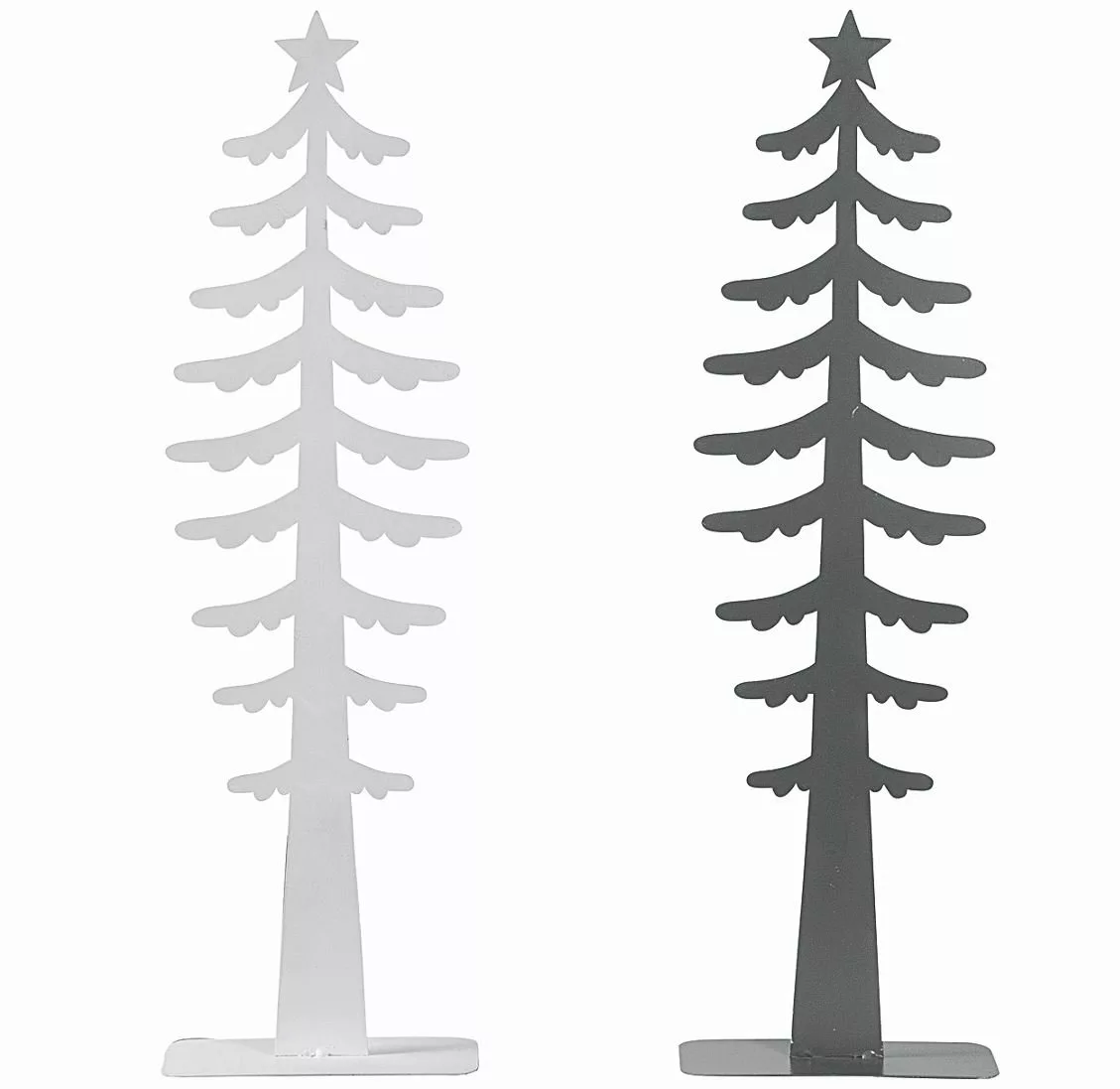 EK weihnachtliche Deko-Ideen Metall-Baum weiss/grau sortiert 60,5 cm (weiss günstig online kaufen