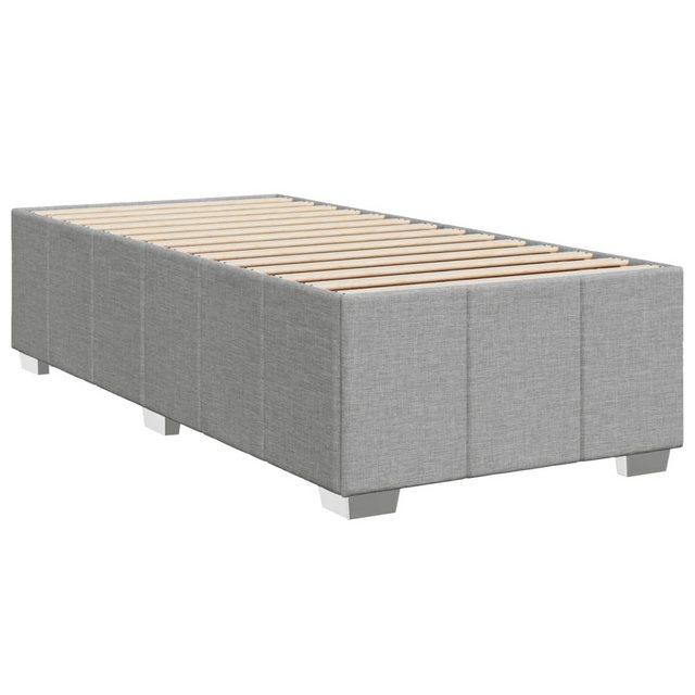 vidaXL Bett Bettgestell ohne Matratze Hellgrau 100x200 cm Stoff günstig online kaufen