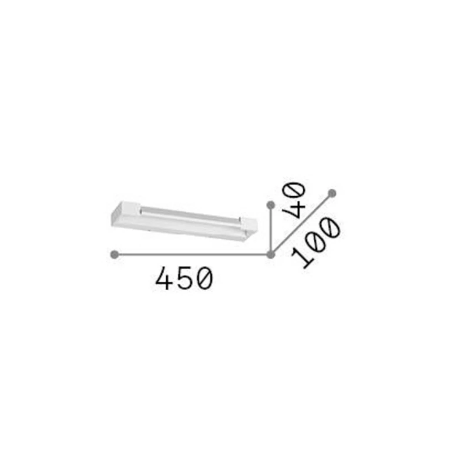 Ideal Lux LED-Wandleuchte Balance weiß, Metall, Breite 45 cm günstig online kaufen