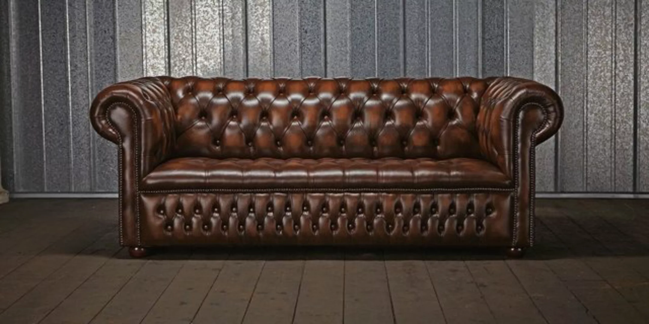 JVmoebel 3-Sitzer Chesterfield Polster Sofa Designer Garnitur 3 Sitz 100% L günstig online kaufen