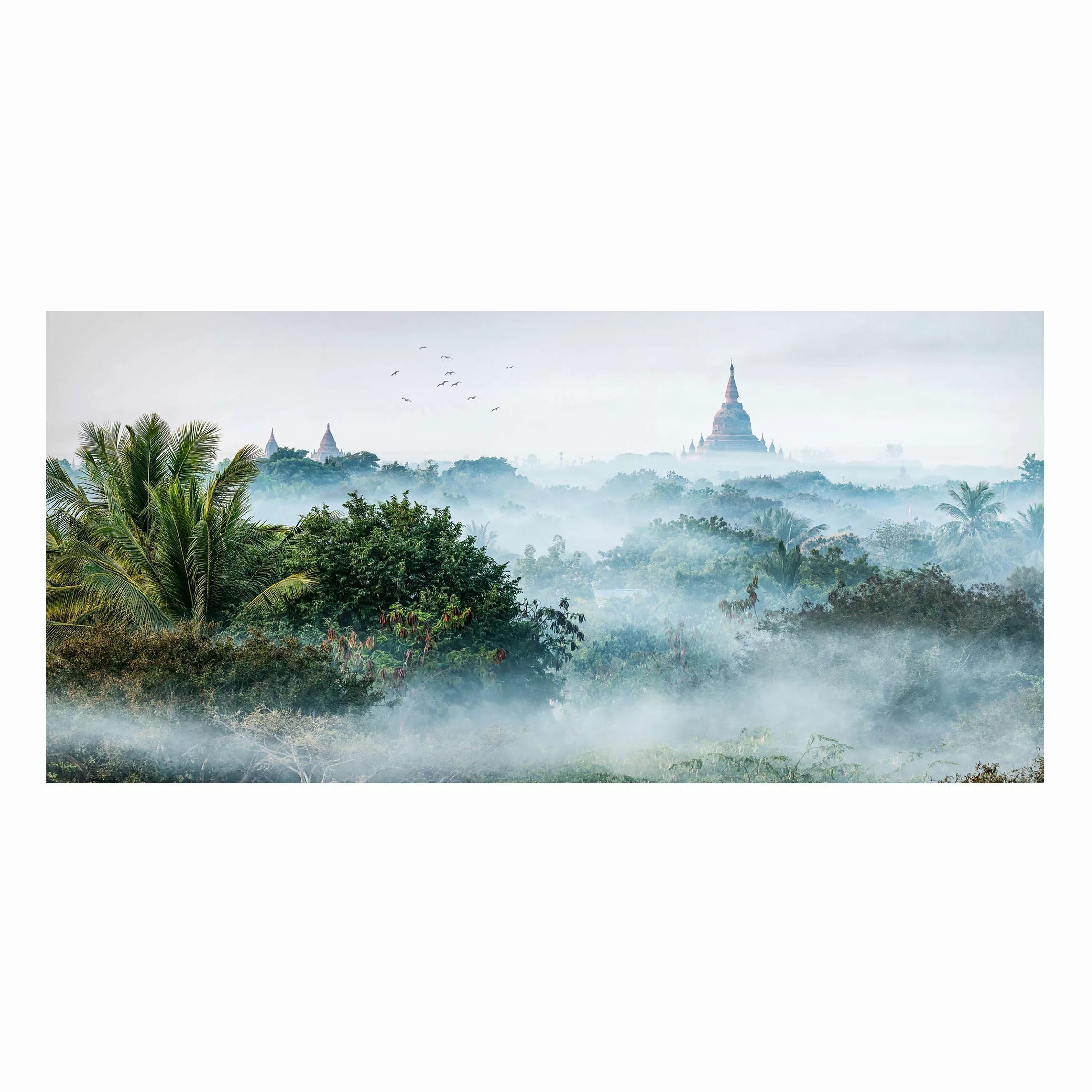 Magnettafel Morgennebel über dem Dschungel von Bagan günstig online kaufen