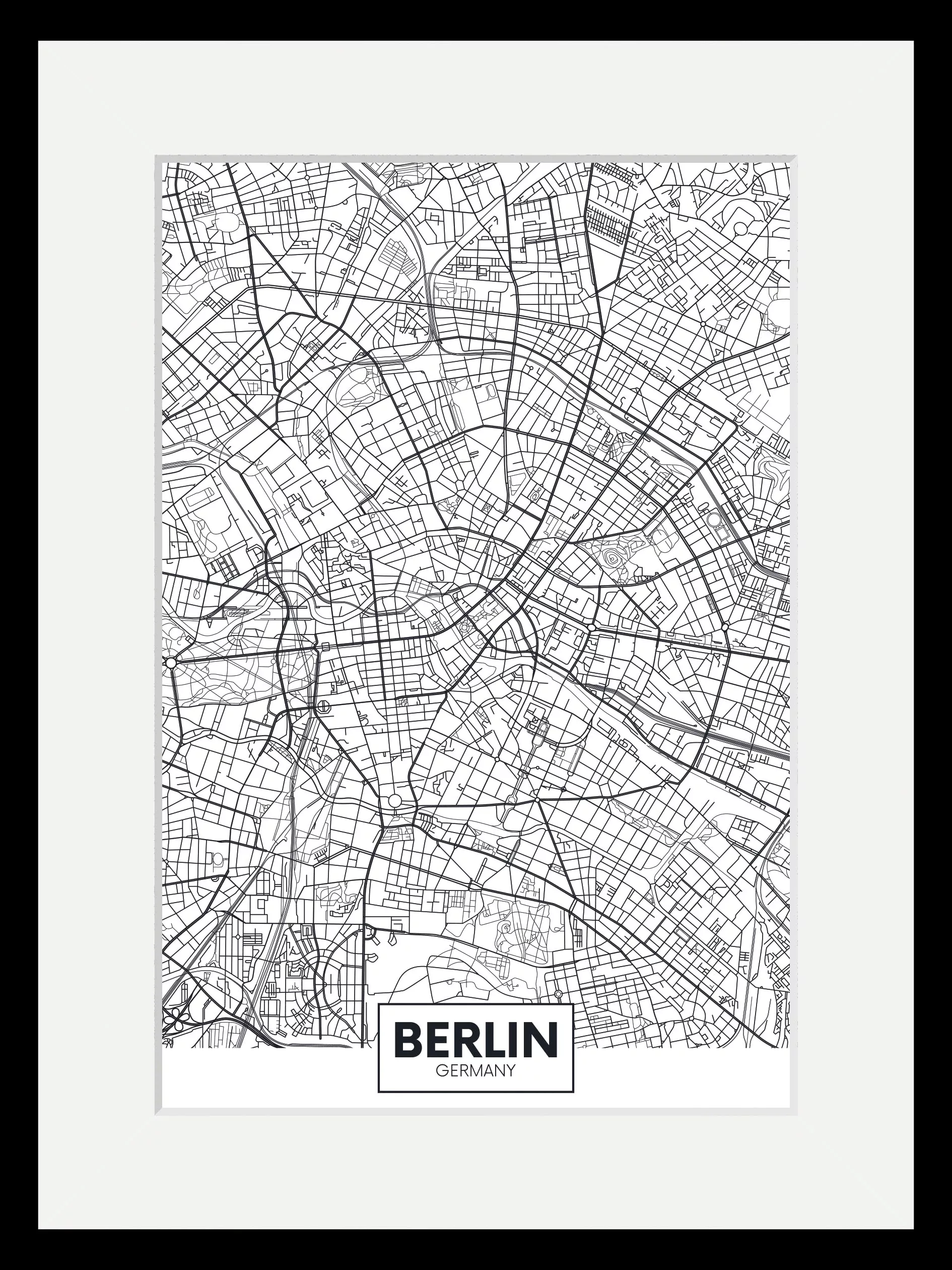 queence Bild "Berlin Stadtkarte", Städte, (1 St.) günstig online kaufen