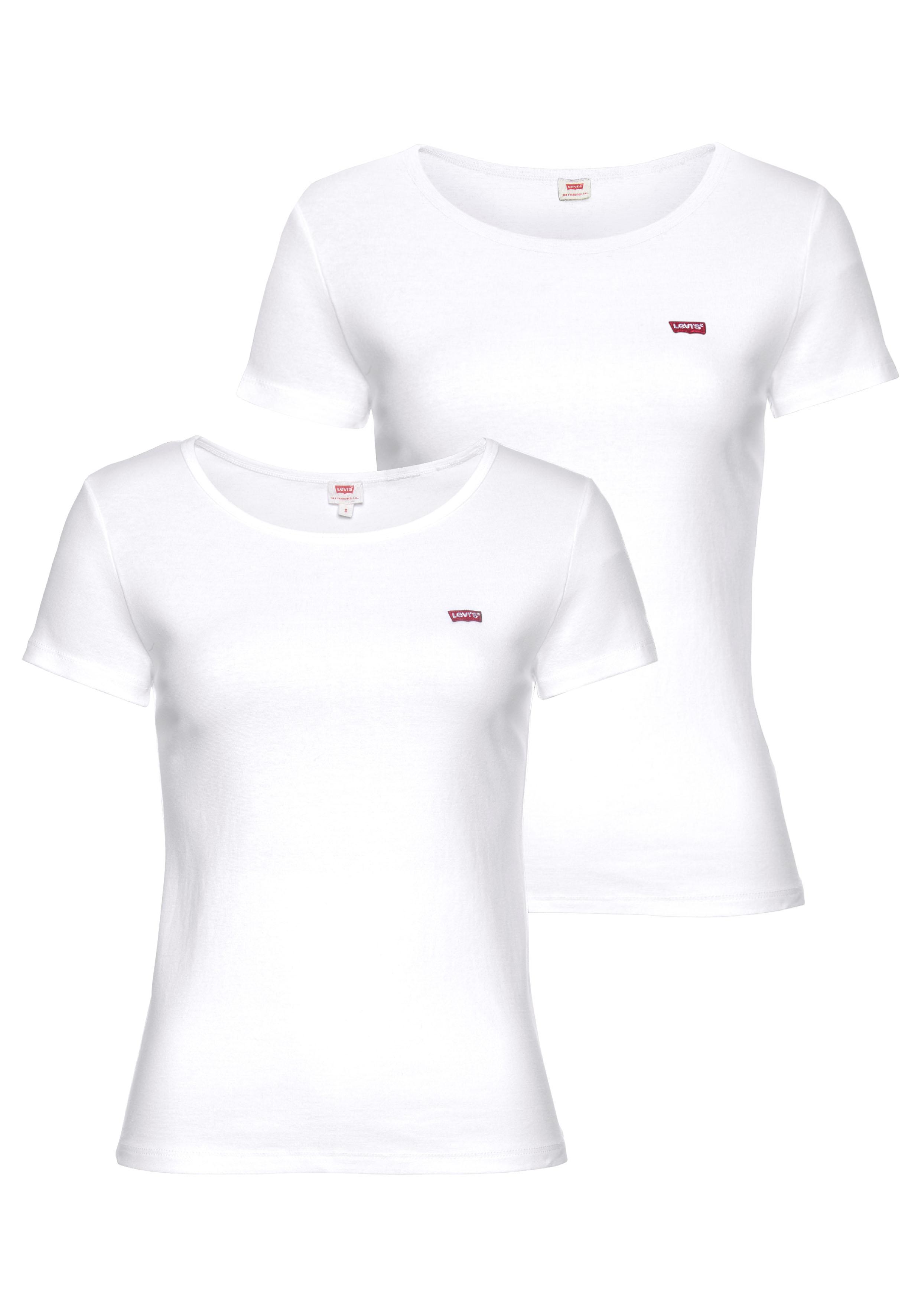 Levi's® T-Shirt Mini-Logo (2-tlg., 2er-Pack) mit kleiner Markenlogo-Sticker günstig online kaufen